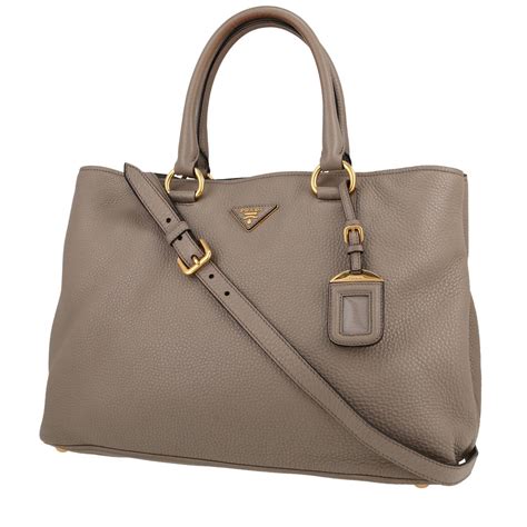 borsa prada pelle grigia